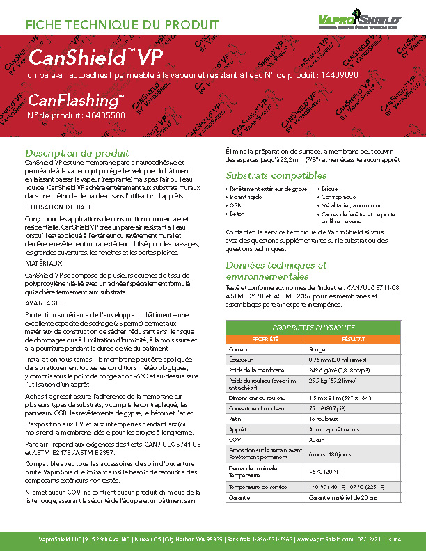 FICHE TECHNIQUE DU PRODUIT (French PDF)